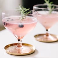 Rosemary Blueberry Smash Mocktail